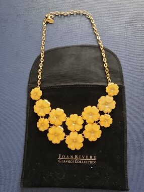 Joan Rivers Gold-Tone Yellow Floral Bib Necklace